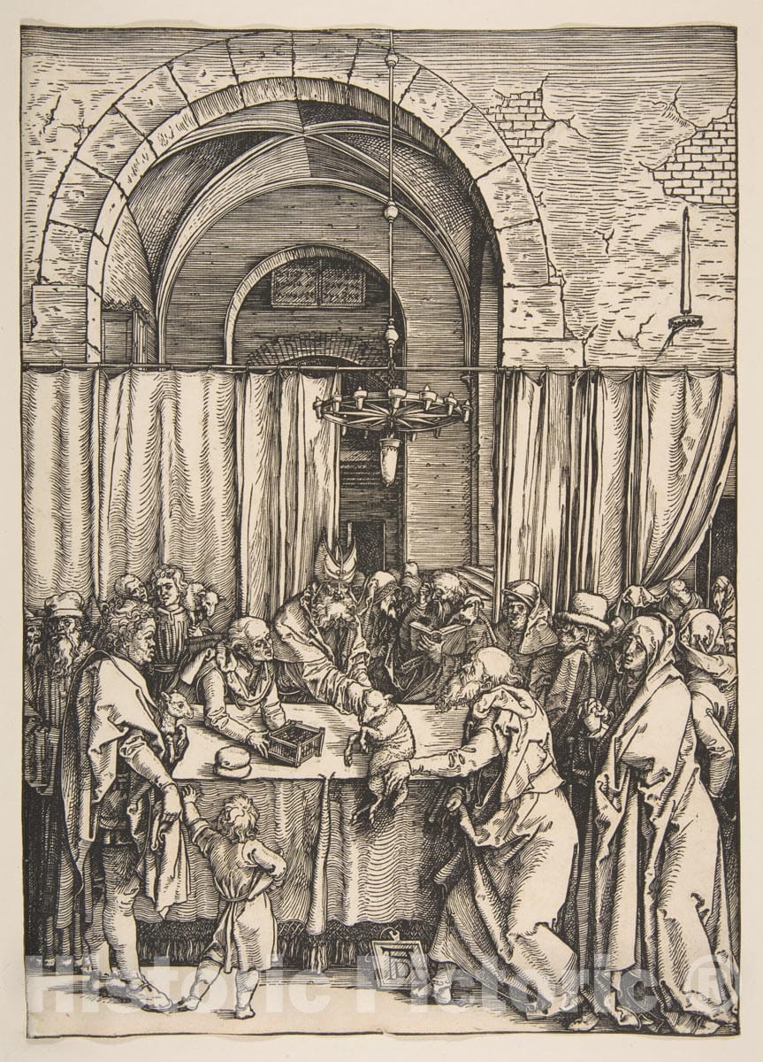 Art Print : Albrecht Dürer - The Rejection of Joachim's Offering, from The Life of The Virgin 2 : Vintage Wall Art