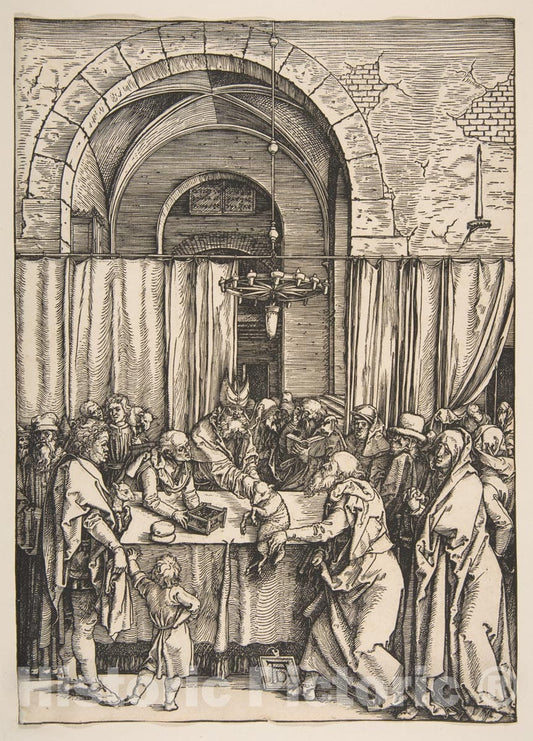 Art Print : Albrecht Dürer - The Rejection of Joachim's Offering, from The Life of The Virgin 2 : Vintage Wall Art
