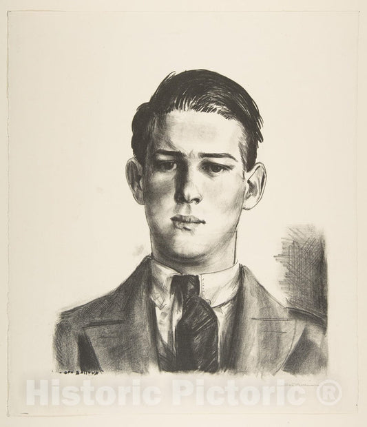 Art Print : George Bellows - Head of Gregory : Vintage Wall Art