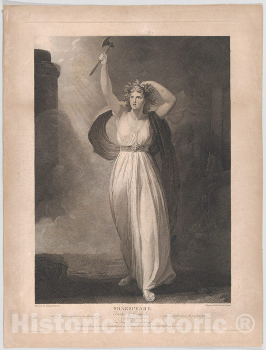 Art Print : Francis Legat - Cassandra Raving (Shakespeare, Troilus and Cressida, Act 2, Scene 2) 2 : Vintage Wall Art
