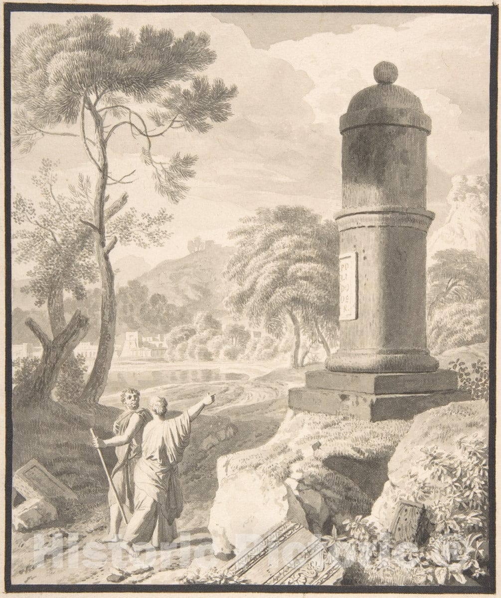 Art Print : Johannes Glauber - Arcadian Landscape : Vintage Wall Art