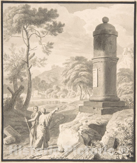 Art Print : Johannes Glauber - Arcadian Landscape : Vintage Wall Art