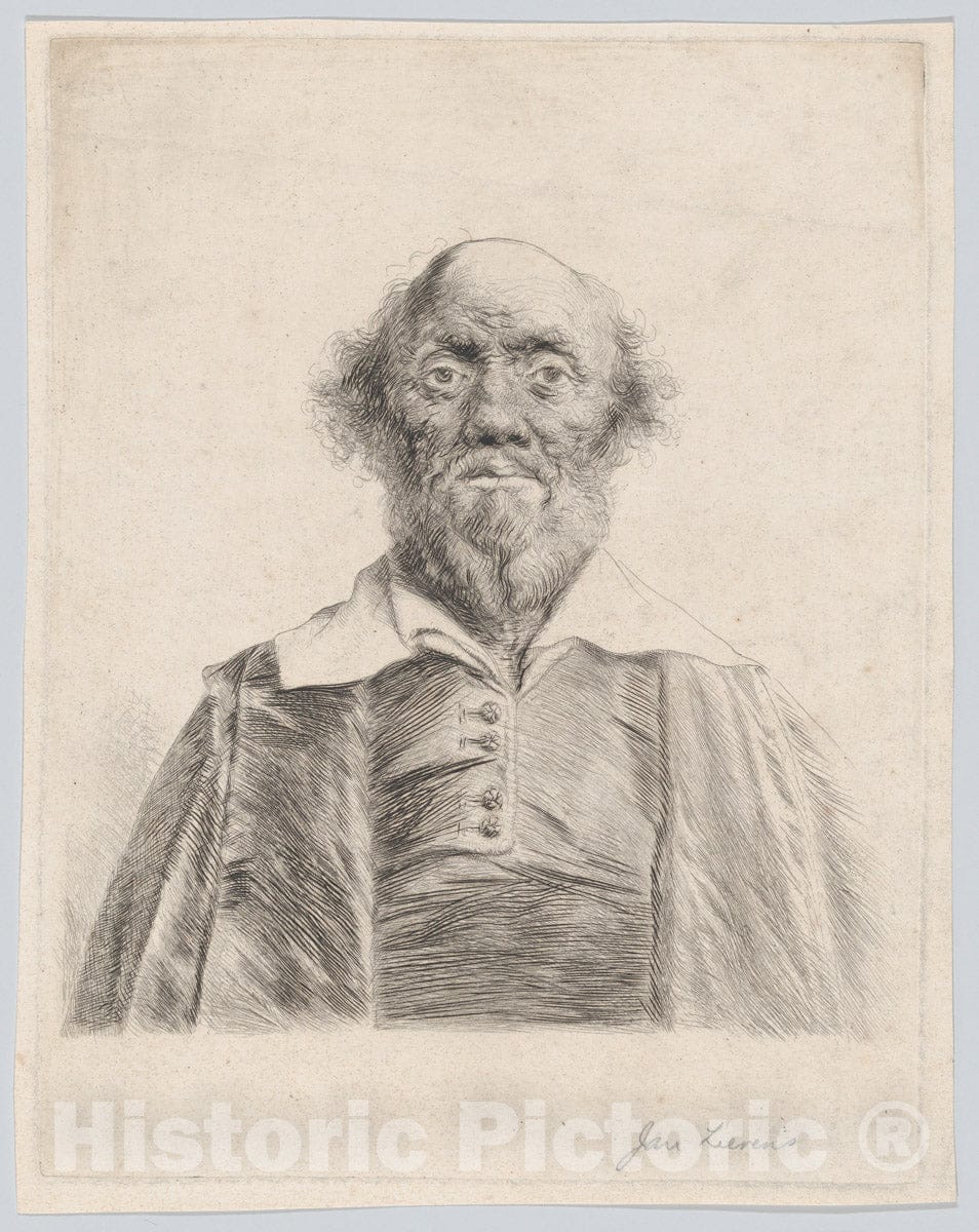 Art Print : Jan Lievens - Portrait of Robert South : Vintage Wall Art