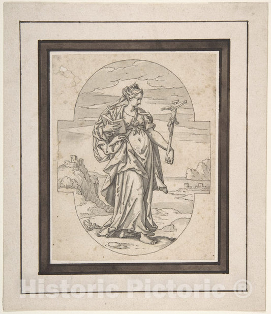 Art Print : Hans Friedrich Schorer - Allegory of Faith : Vintage Wall Art