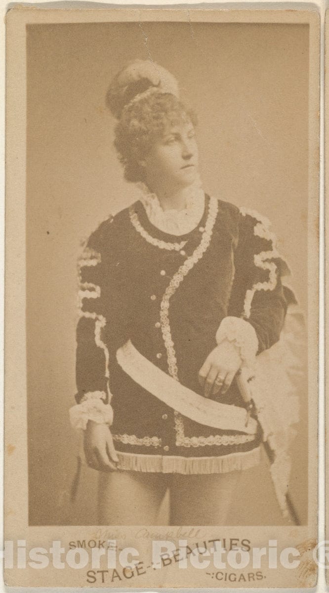 Photo Print : Miss Campbell, from The Actresses Series (N666) to Promote Stage Beauties Cigars : Vintage Wall Art