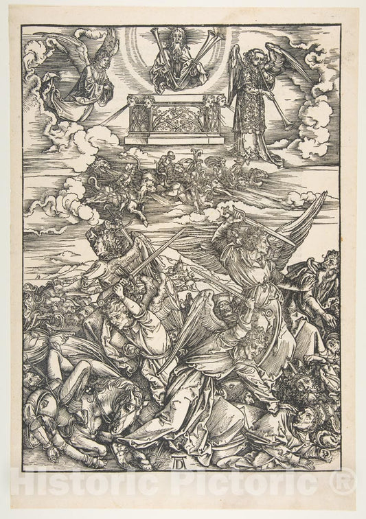 Art Print : Albrecht Dürer - The Four Avenging Angels, from The Apocalypse 1 : Vintage Wall Art