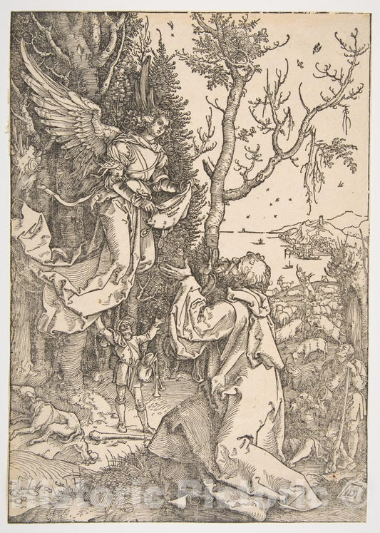 Art Print : Albrecht Dürer - Joachim and The Angel, from The Life of The Virgin 2 : Vintage Wall Art