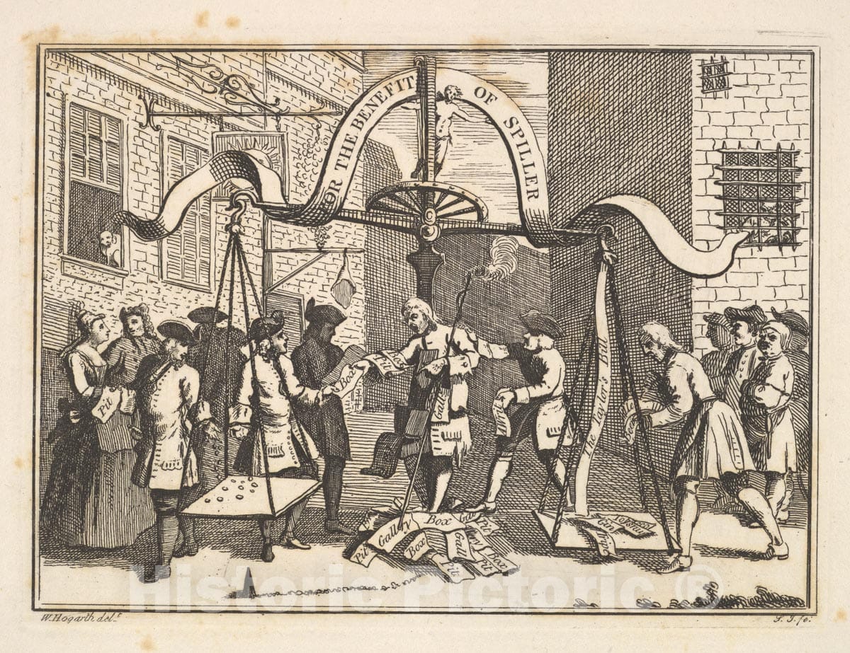 Art Print : Samuel Ireland - Benefit Ticket for Spiller : Vintage Wall Art