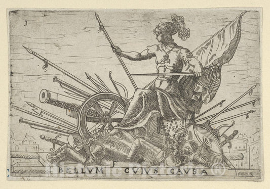 Art Print : Anonymous, Italian, 16th Century - Bellum Cuius Causa (The Cause of War) : Vintage Wall Art