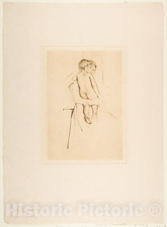 Art Print : Mary Cassatt - Baby's Back : Vintage Wall Art