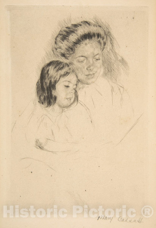Art Print : Mary Cassatt - The Picture Book : Vintage Wall Art