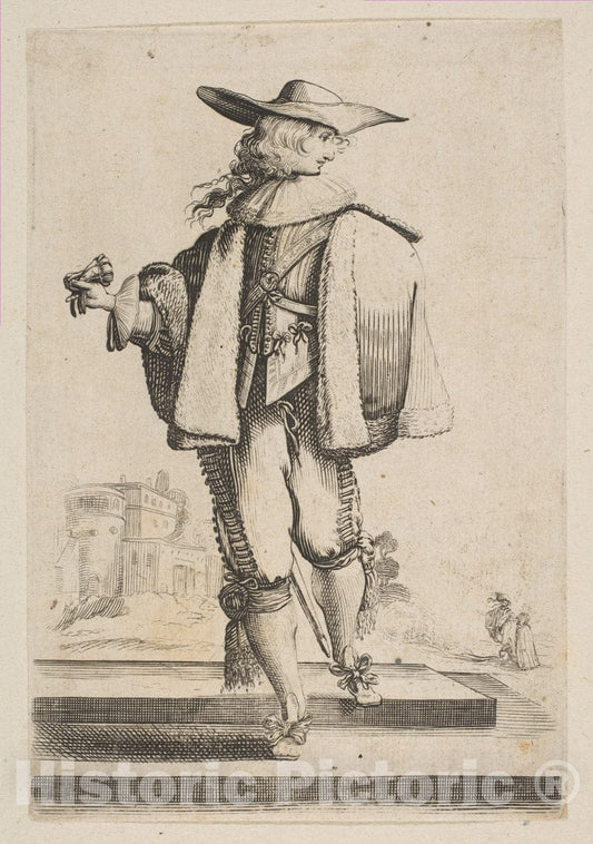 Art Print : Anonymous, French, 17th Century - Gentleman with a Glove : Vintage Wall Art