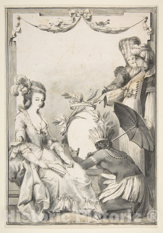 Art Print : Teodoro Viero - Allegorical Figures of The Four Continents : Vintage Wall Art