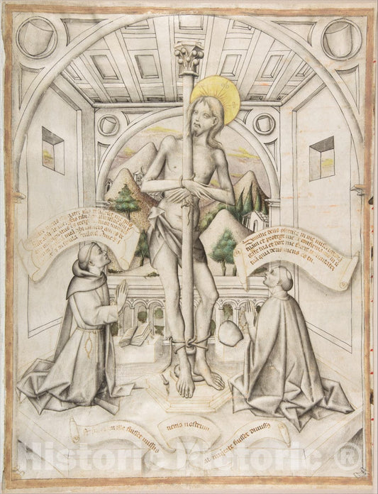 Art Print : Delli Brothers - Christ at The Column : Vintage Wall Art