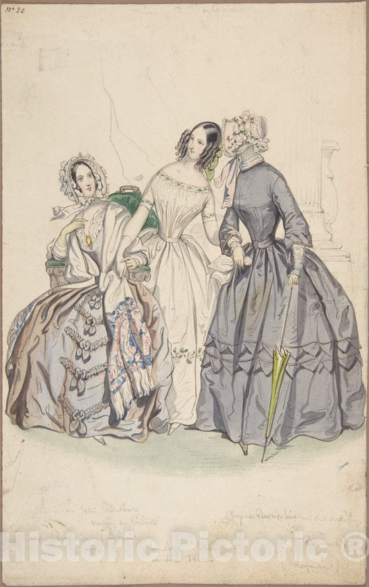 Art Print : Pierre-Numa Bassaget, Called Numa - Costume Design 3 : Vintage Wall Art
