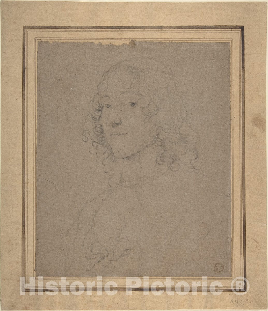 Art Print : Anthony Van Dyck - Portrait Study : Vintage Wall Art