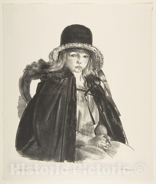 Art Print : George Bellows - Jean in a Black Hat : Vintage Wall Art