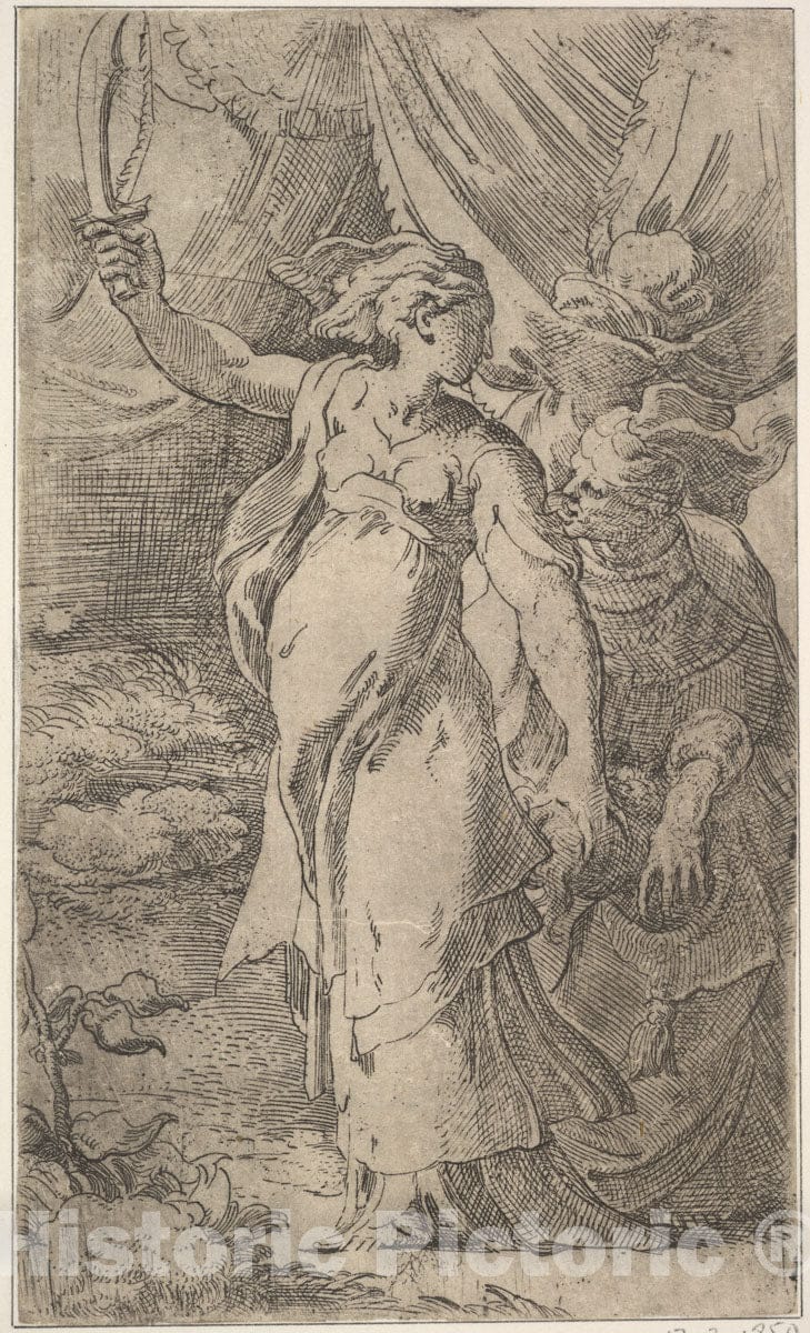 Art Print : Parmigianino (Girolamo Francesco Maria Mazzola) - Judith 1 : Vintage Wall Art