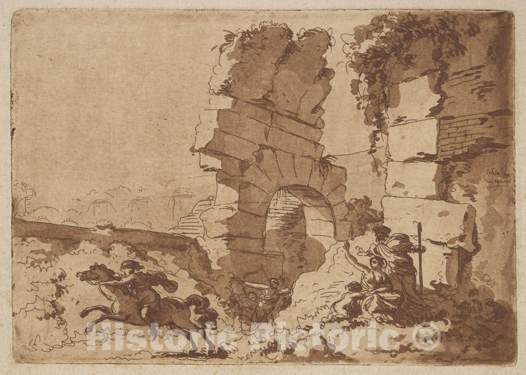Art Print : Le Colisee - Artist: Jean Jacques Lagrenee - Created: 1782–1821 : Vintage Wall Art