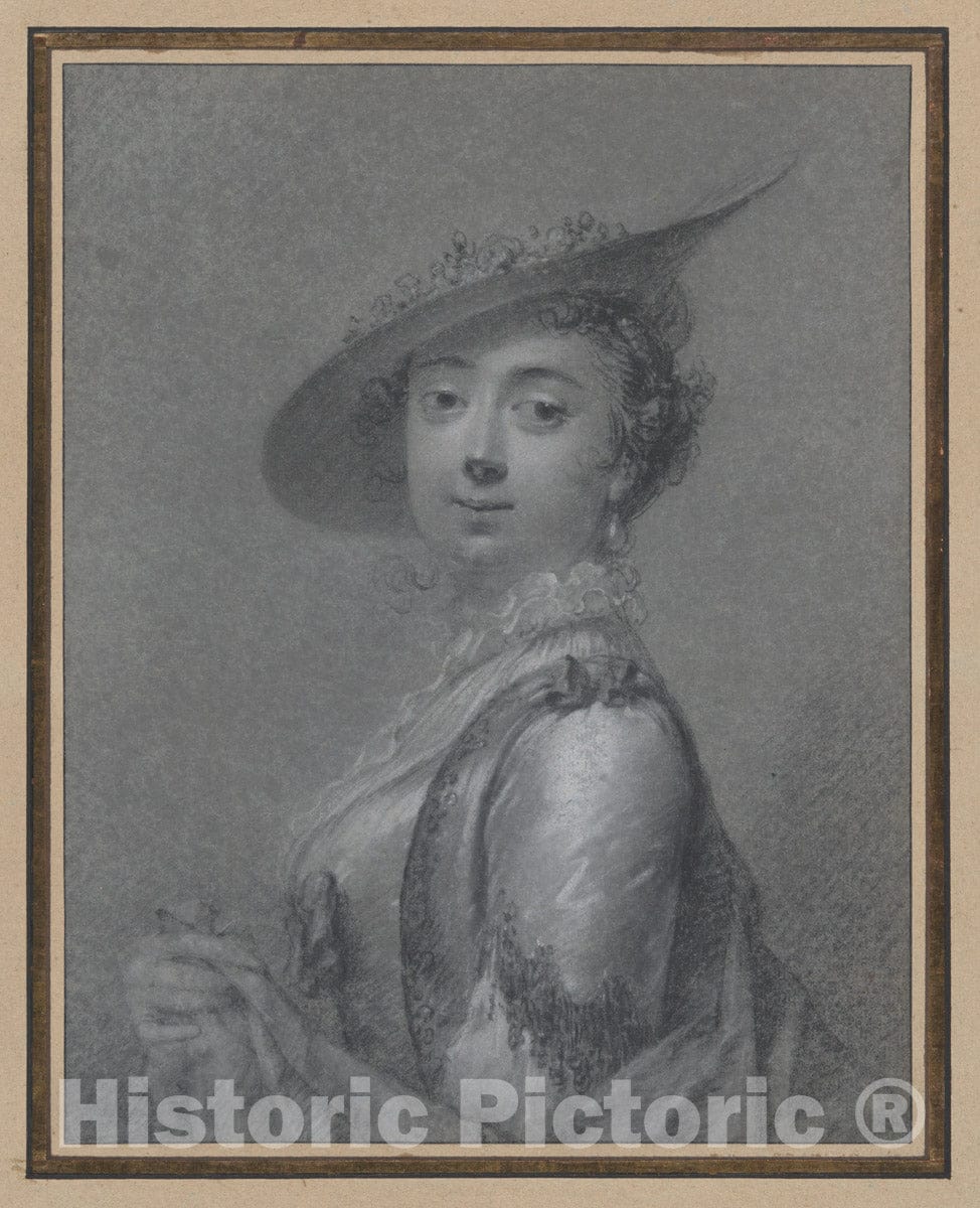 Art Print : Frans Van der Mijn - Portrait of an Elegant Lady : Vintage Wall Art