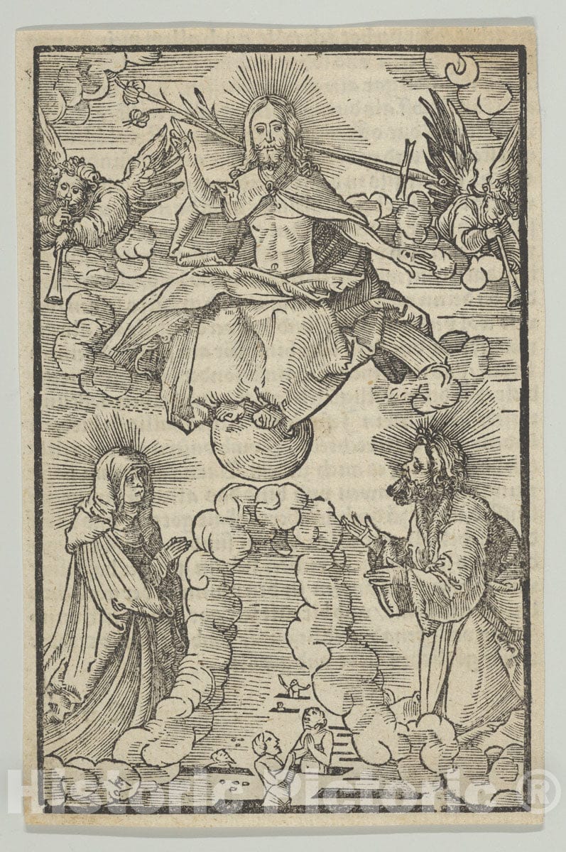 Art Print : Hans Schäufelein - The Last Judgment, from Hymmelwagen auff dem, wer WOL lebt. : Vintage Wall Art