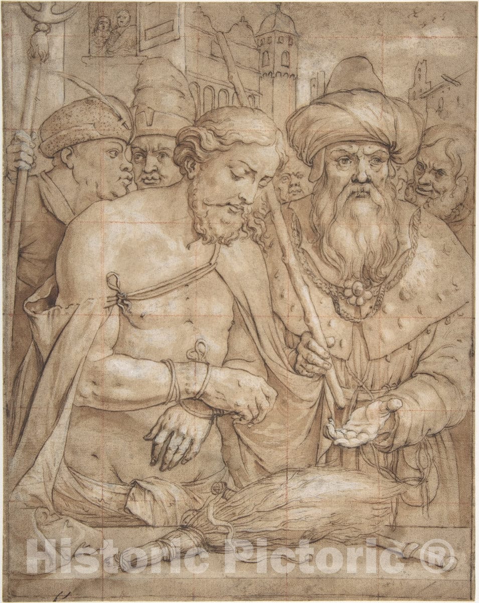 Art Print : Georg Vischer - Christ Presented to The People : Vintage Wall Art