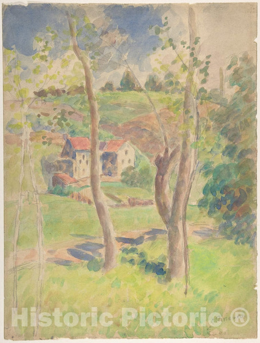 Art Print : Camille Pissarro - Landscape : Vintage Wall Art