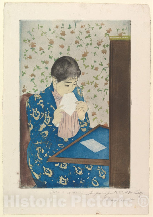 Art Print : Mary Cassatt - The Letter 2 : Vintage Wall Art