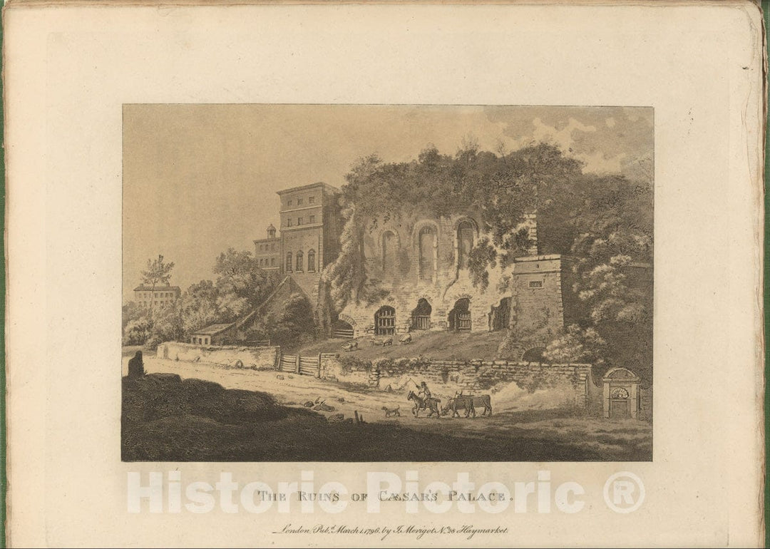 Art Print : J. Merigot - A Select Collection of Views and Ruins in Rome and Its Vicinity. Recently Executed from Drawings Made Upon The Spot : Vintage Wall Art