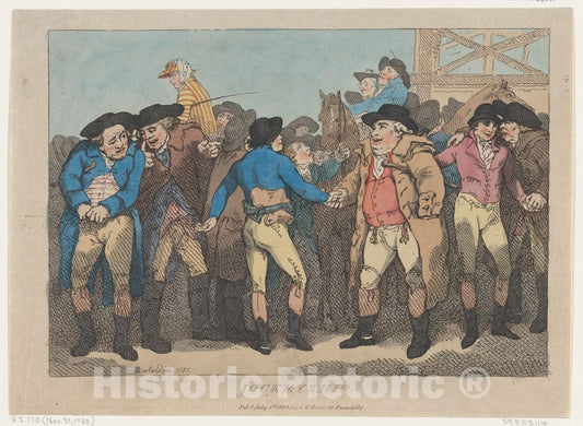 Art Print : Thomas Rowlandson - Jockeyship 2 : Vintage Wall Art
