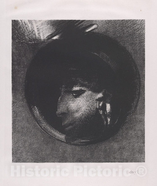Art Print : Odilon Redon - Auricular Cell (Cellule Auriculaire) : Vintage Wall Art