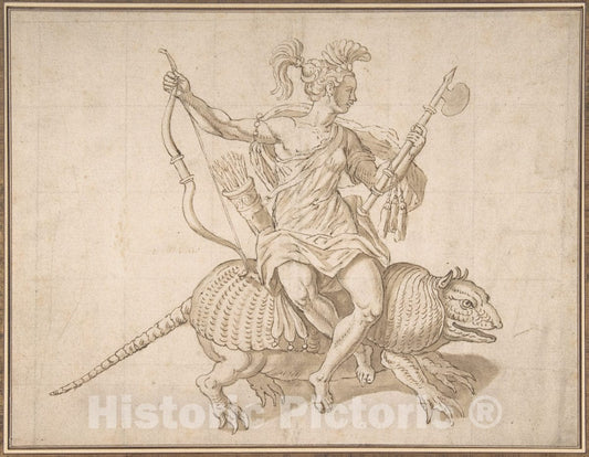 Art Print : Netherlandish, 16th Century - America : Vintage Wall Art