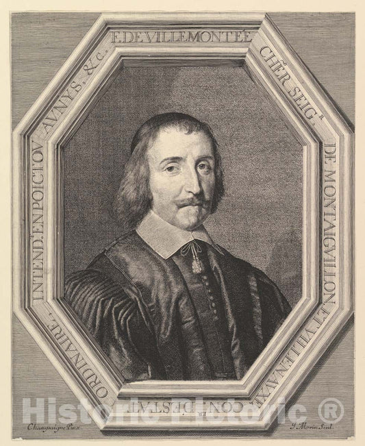 Art Print : Jean Morin - Francois de Villemontee, conseiller d'etat ordinaire : Vintage Wall Art