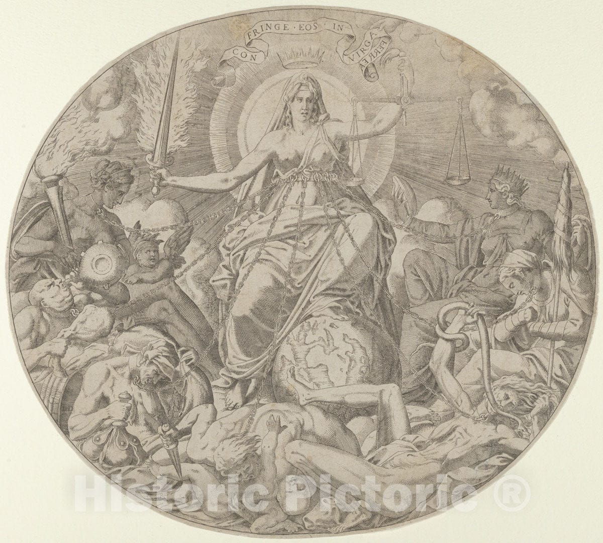Art Print : Léon Davent - Justice, Frontispiece : Vintage Wall Art