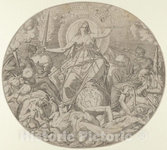 Art Print : Léon Davent - Justice, Frontispiece : Vintage Wall Art