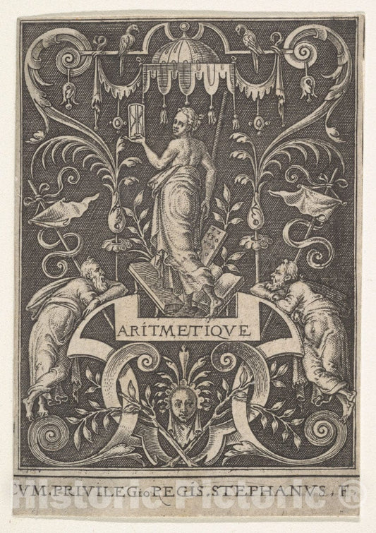 Art Print : Étienne Delaune - Arithmetic (Arithmetique) : Vintage Wall Art