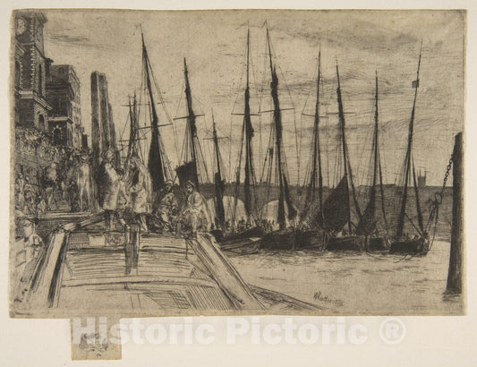 Art Print : James McNeill Whistler - Billingsgate 2 : Vintage Wall Art