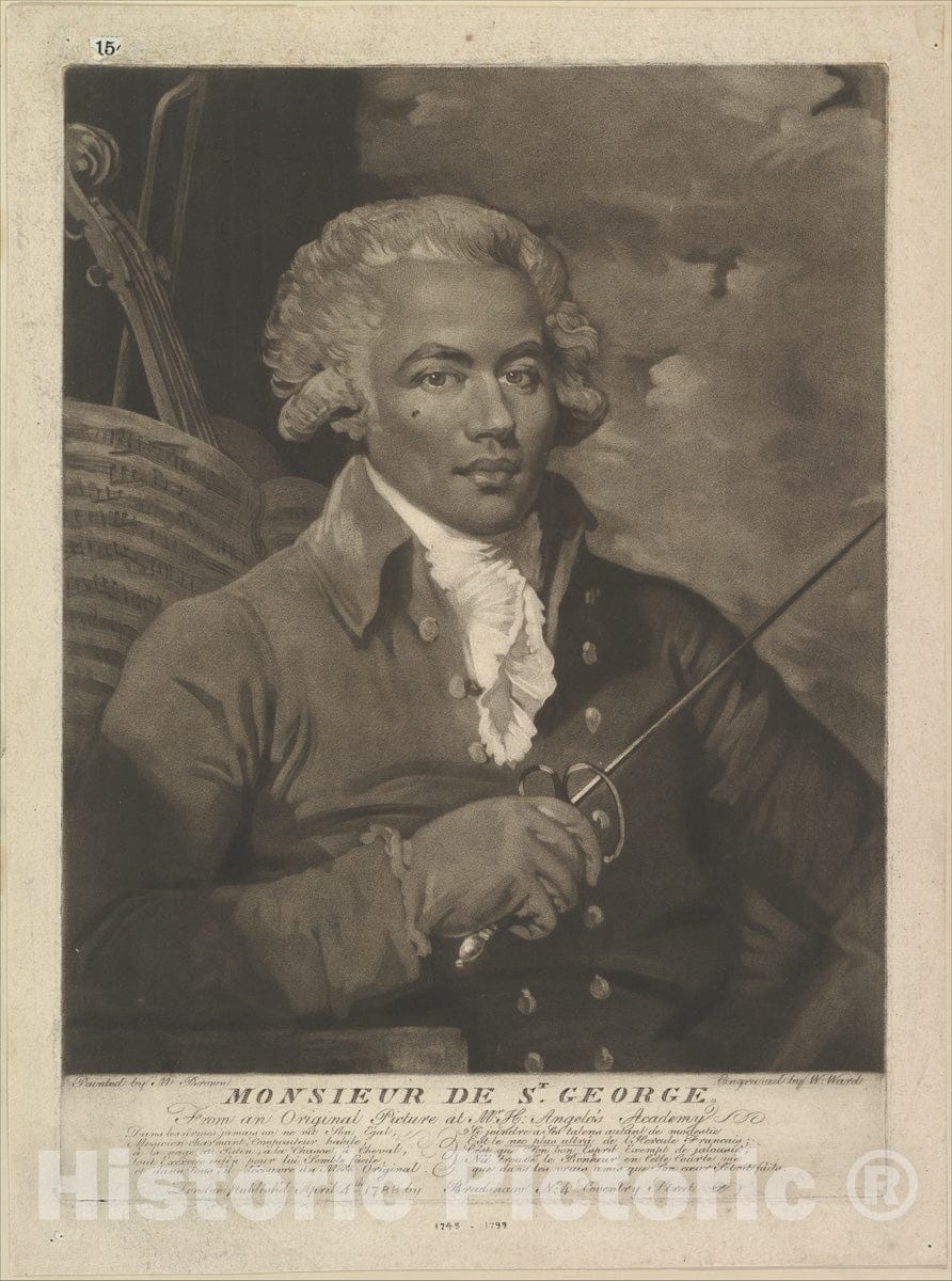 Art Print : William Ward - Monsieur de St. George : Vintage Wall Art