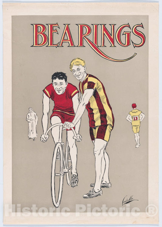 Art Print : Charles Arthur Cox - Bearings 2 : Vintage Wall Art