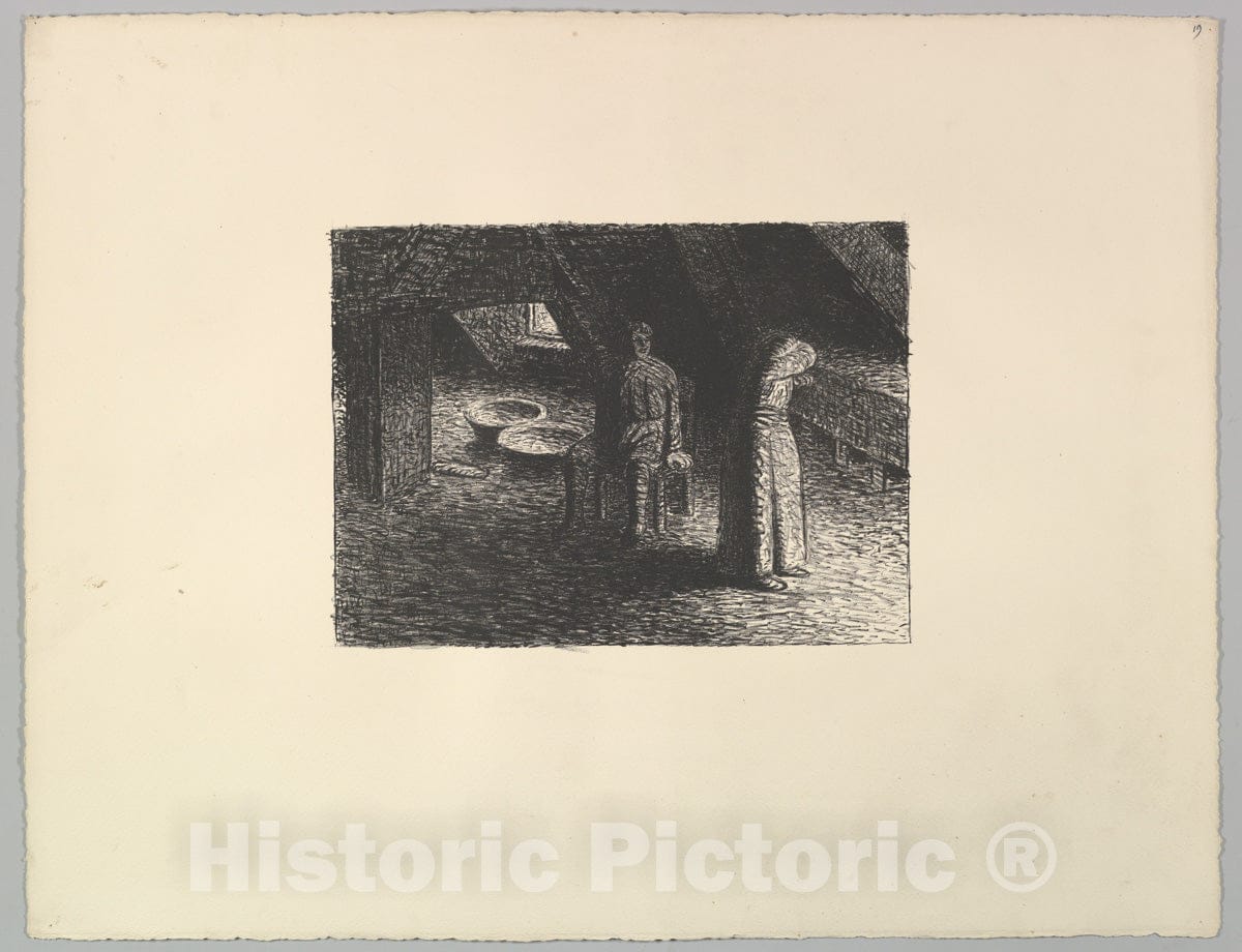 Art Print : Ernst Barlach - Die Schuldbewusste : Vintage Wall Art