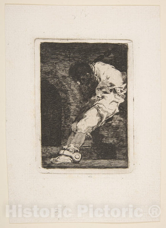 Art Print : Goya - If he is Guilty, let him die Quickly (Si ES deliquente qe. muera Presto) : Vintage Wall Art