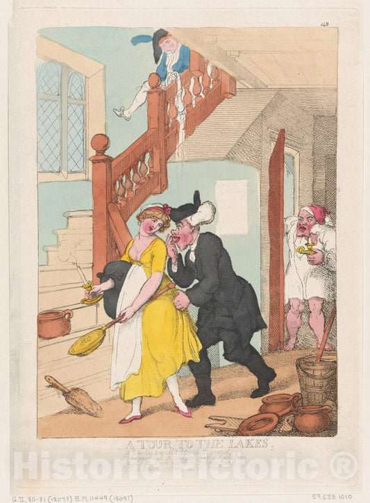 Art Print : Thomas Rowlandson - A Tour to The Lakes : Vintage Wall Art