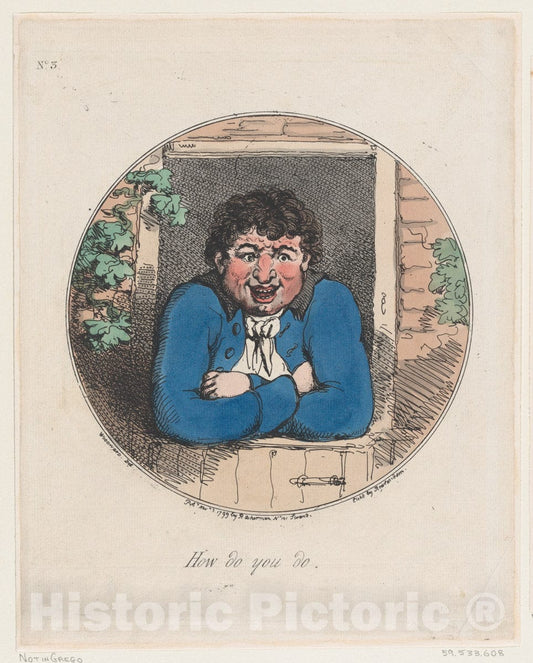 Art Print : Thomas Rowlandson - How Do You Do : Vintage Wall Art