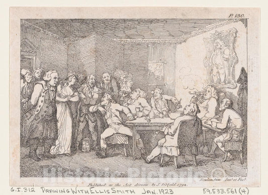 Art Print : Thomas Rowlandson - Illustration to Henry Fielding's Adventures of Joseph Andrews, and his Friend Mr Abraham Adams 2 : Vintage Wall Art