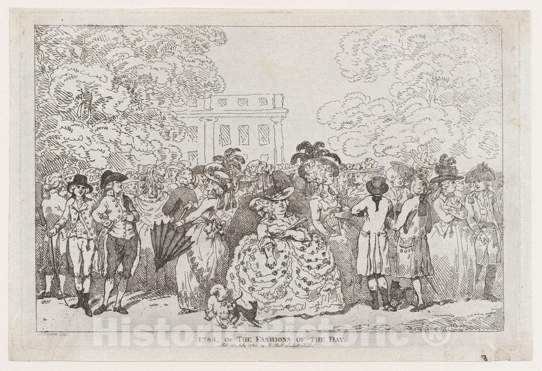 Art Print : Thomas Rowlandson - 1784, or The Fashions of The Day : Vintage Wall Art