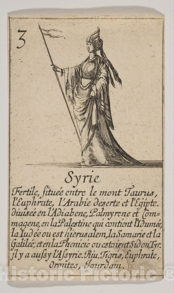 Art Print : Etched by Stefano Della Bella - Syrie : Vintage Wall Art