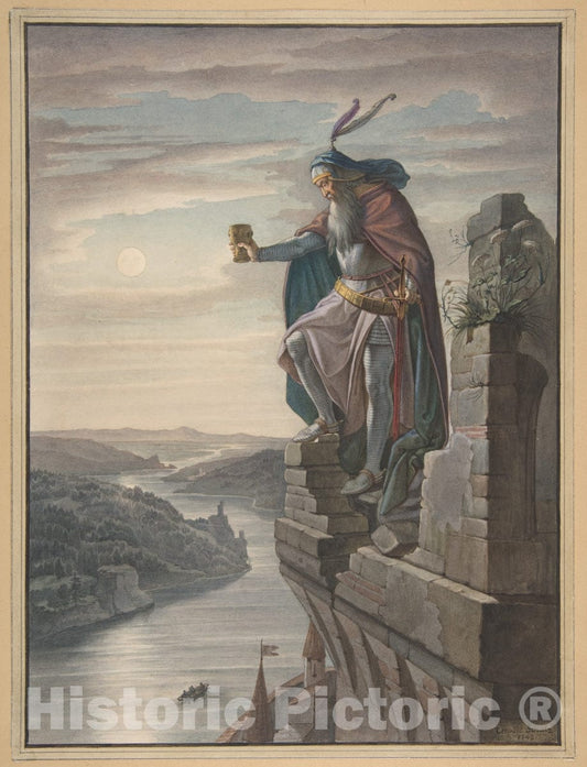 Art Print : Leopold Schulz - Illustration for Goethe : Vintage Wall Art