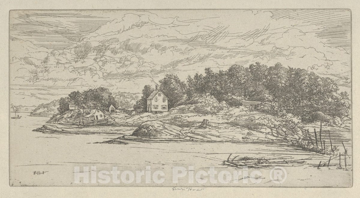 Art Print : Ernest Haskell - Dix Island : Vintage Wall Art