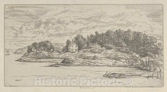 Art Print : Ernest Haskell - Dix Island : Vintage Wall Art