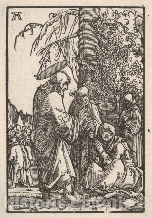 Art Print : Albrecht Altdorfer - Christ Taking Leave of His Mother, from The Fall and Salvation of Mankind Through The Life and Passion of Christ v.2 : Vintage Wall Art